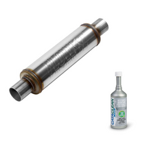 Cargar imagen en el visor de la galería, Combo Muffler Flowmaster FlowFx Diametro de entrada y salida 2.5 pulgadas + Cataclean 16 OZ