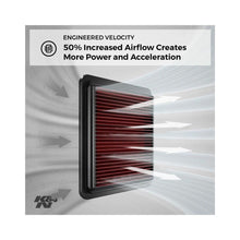Cargar imagen en el visor de la galería, 33-5016 Filtro aire tipo panel K&N Nissan X-Trail, Rouge, Qashqai, Renault Koleos 2014-2022