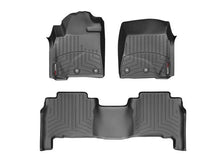 Cargar imagen en el visor de la galería, Alfombra WeatherTech para Toyota Land Cruiser 2012+ Kit con FloorLiner 1ra y 2da fila en color negro.
