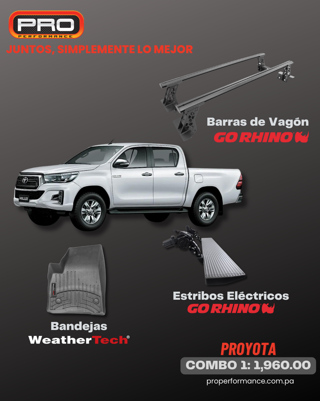 Accesorios para Toyota Hilux Combo 1 – Pro Performance