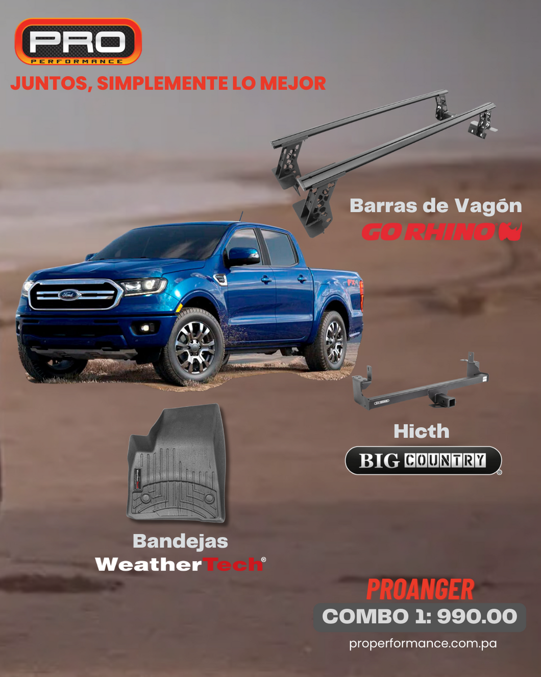 Accesorios para Ford Ranger Combo 1