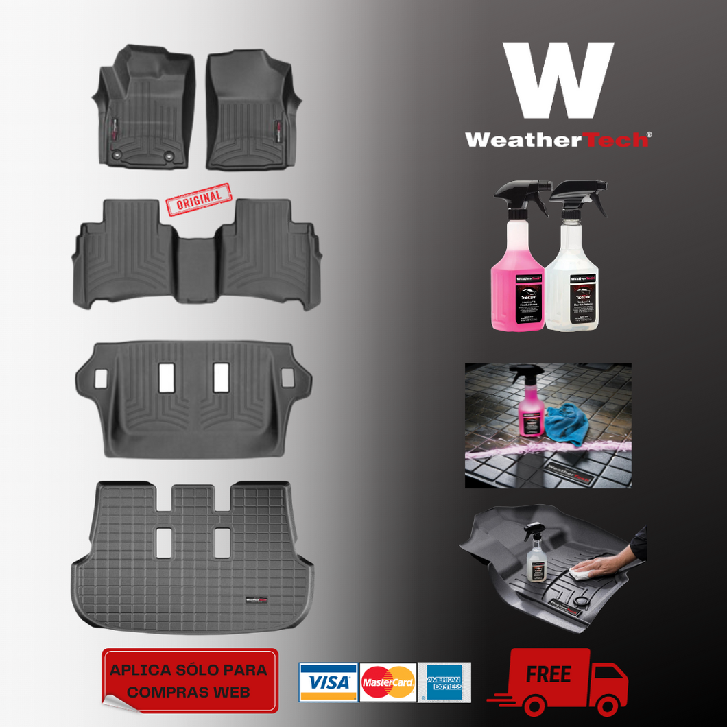 Juego completo WeatherTech para Toyota Fortuner + Kit de limpieza