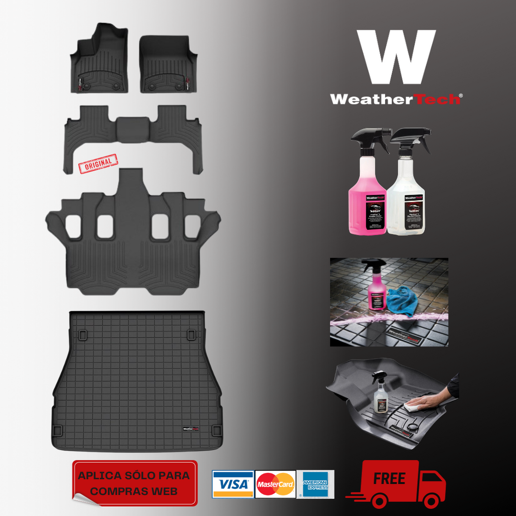 Juego completo WeatherTech para Land Cruiser LC300 & Lexus LX + Kit de limpieza