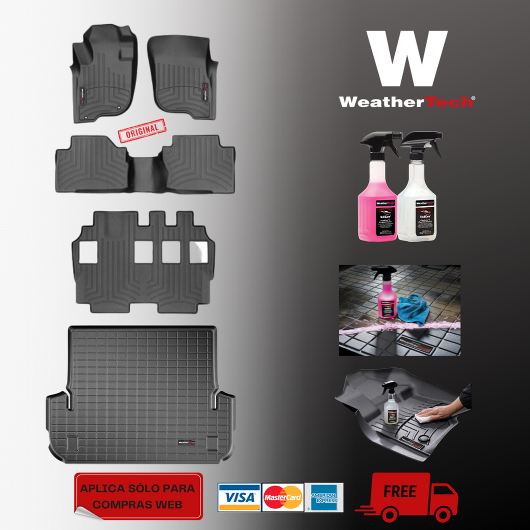 Juego completo WeatherTech para Mitsubishi Montero Sport + Kit de limpieza