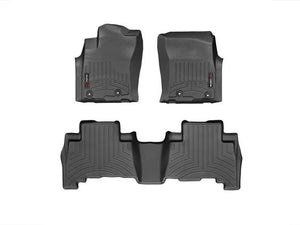 Alfombra WeatherTech para Toyota Prado 2013+ Kit con FloorLiner 1ra y 2da fila en color negro.