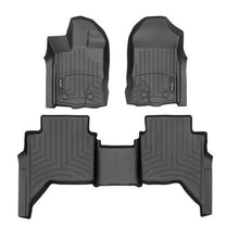 Cargar imagen en el visor de la galería, Alfombra WeatherTech para Ford Ranger y Mazda BT-50 2012+ Kit con FloorLiner 1ra y 2da fila en color negro.
