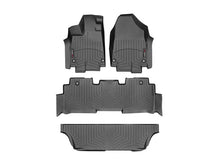 Cargar imagen en el visor de la galería, Alfombra WeatherTech para Honda Odyssey 2018+ Kit con Bandeja FloorLiner 1ra 2da y 3era fila en color negro
