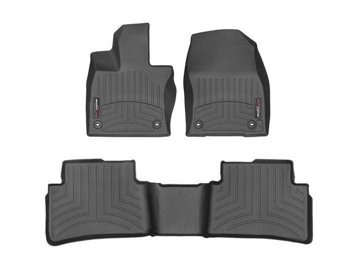 Alfombra WeatherTech para Lexus UX y UX Hibrido 2019-2023 Kit con FloorLiner 1ra y 2da fila en color negro.