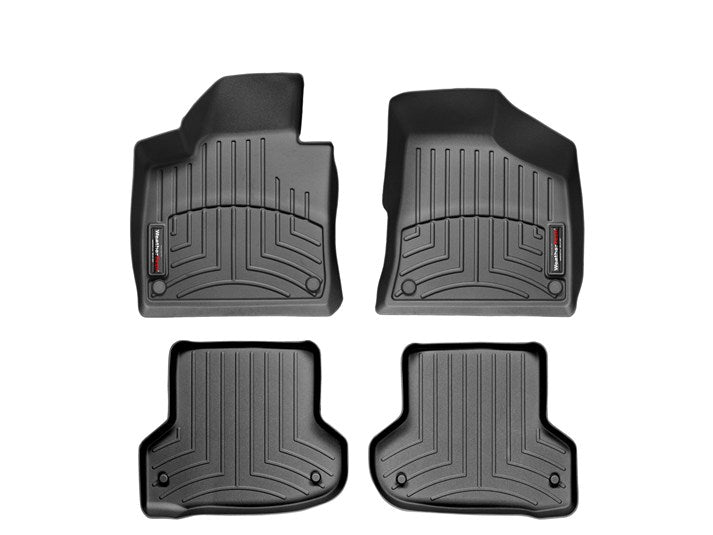 Alfombra WeatherTech Bandeja FloorLiner 1 y 2 fila para Audi A3 2006 al 2013 color negro