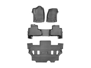 Alfombra WeatherTech FloorLiner para Chevrolet Tahoe / GMC Yukon 2015-2020. Kit con Bandeja FloorLiner 1ra 2da y 3era fila en color negro