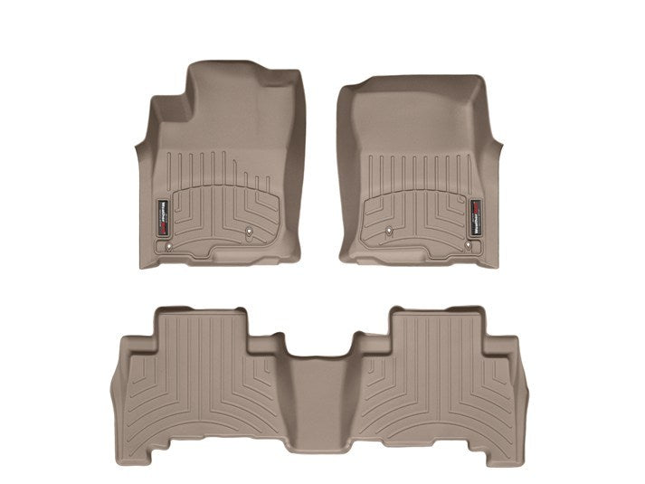Alfombra WeatherTech para Toyota 4Runner Prado / Lexus GX 2010 al 2013 Kit con FloorLiner 1ra 2da fila en color beige