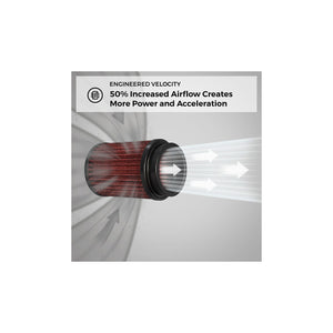 RG-1003RD Filtro de aire K&N universal tipo hongo adaptable a 2.25 2.5 y 2.75 Largo: 4 pulgadas