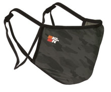 Cargar imagen en el visor de la galería, Mascarilla KN ajustable y lavable. Colores: Negro gris y camuflada.
