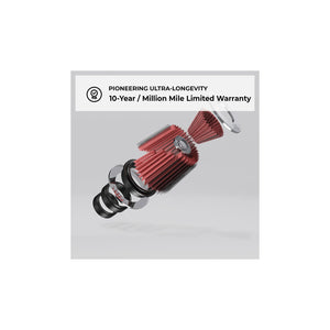 RG-1003RD Filtro de aire K&N universal tipo hongo adaptable a 2.25 2.5 y 2.75 Largo: 4 pulgadas