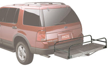 Cargar imagen en el visor de la galería, Bandeja plataforma con barras elevadas para transportar carga de forma segura con conexion a hitch de 2 pulgadas

