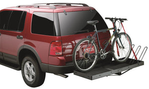 Porta Bicicletas tipo plataforma para transportar hasta 3 bicicletas con conexion a hitch de 2 pulgadas